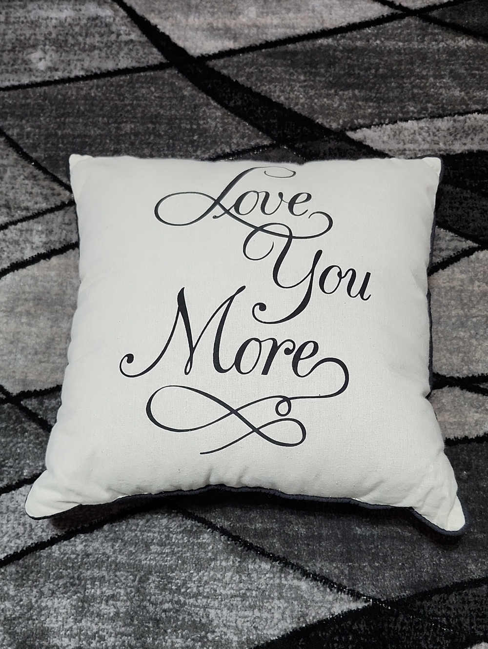 "LOVE YOU MORE" DECORATIVE THROW PILLOW